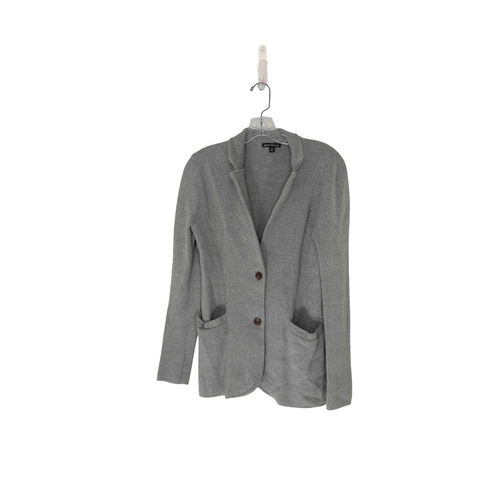 J.Crew Sweater Blazer Heather Gray Office Work Career Business Knit XS‎